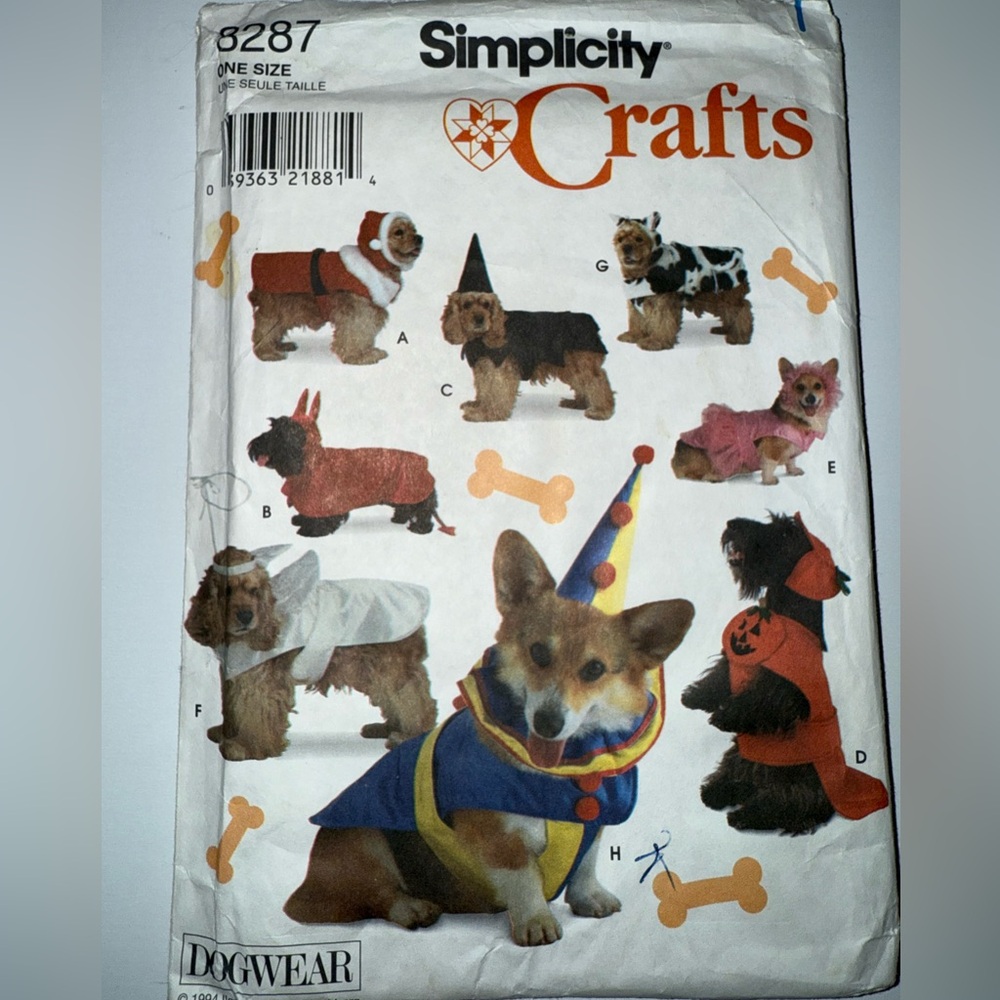 Simplicity Dog Costume Pattern Collection